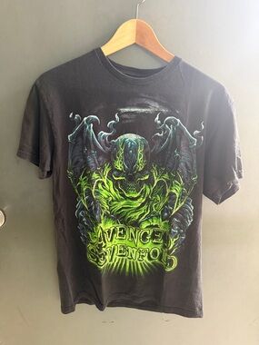Avenged Sevenfold Neon Skull Graphic T Shirt Black